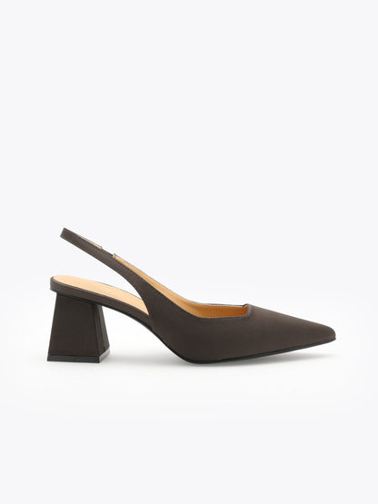 Roberto Rosso Pia Sling-back Satin Kaffe