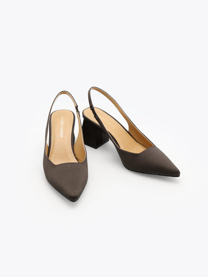 Roberto Rosso Pia Sling-back Satin Kaffe