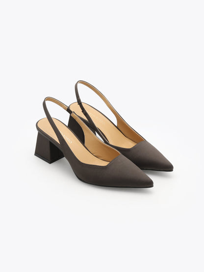 Roberto Rosso Pia Sling-back Satin Kaffe